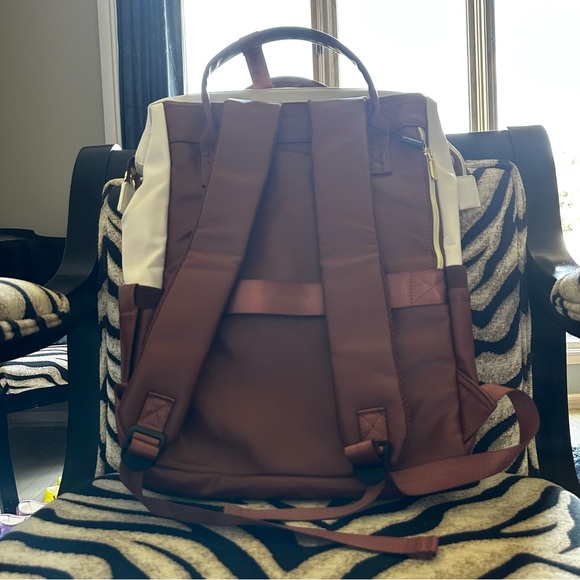 Stylish LOVEVOOK Cream and Brown Women's Laptop Backpack - Picture 2 of 5
